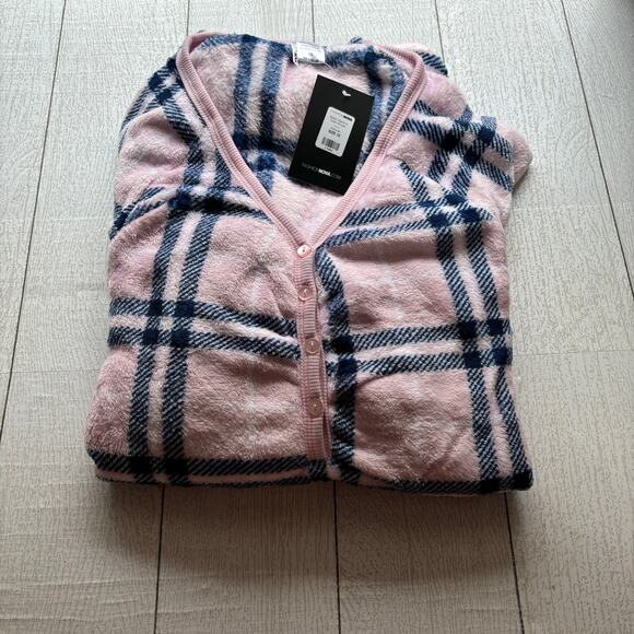 Fashion Nova Other - Fashion Nova Pink Plaid PJ Romper 1X NWT